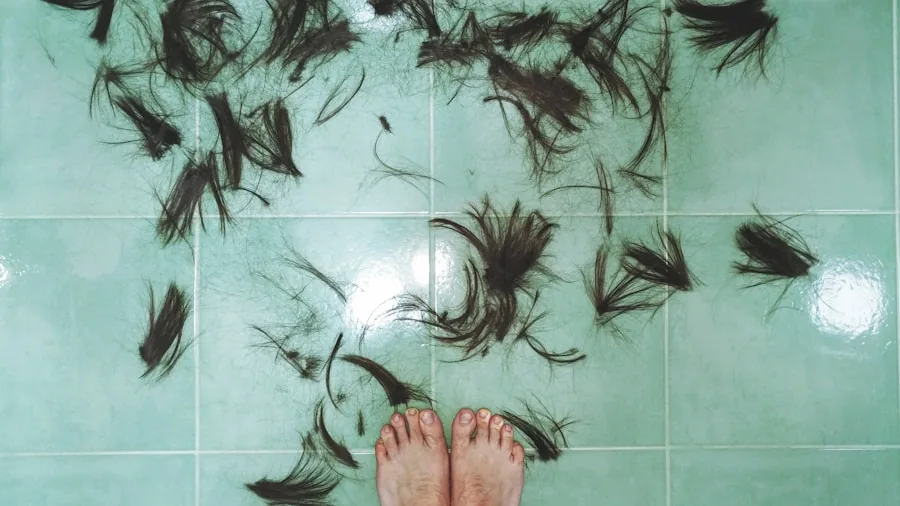 Person slipping on wet bathroom tile floor near bathtub, demonstrating bathroom safety risk