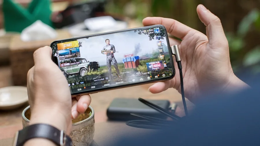 The %product_count% Best Motorola Phones 4 Person using smartphone for multitasking with gaming and apps displayed on screen