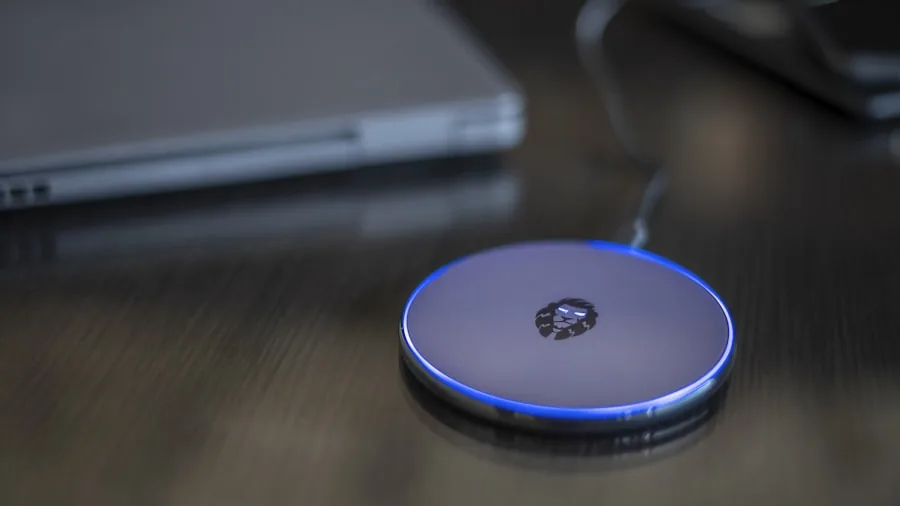 The %product_count% Best Phone Grips 3 Person using smartphone with wireless charger on desk in modern home setting