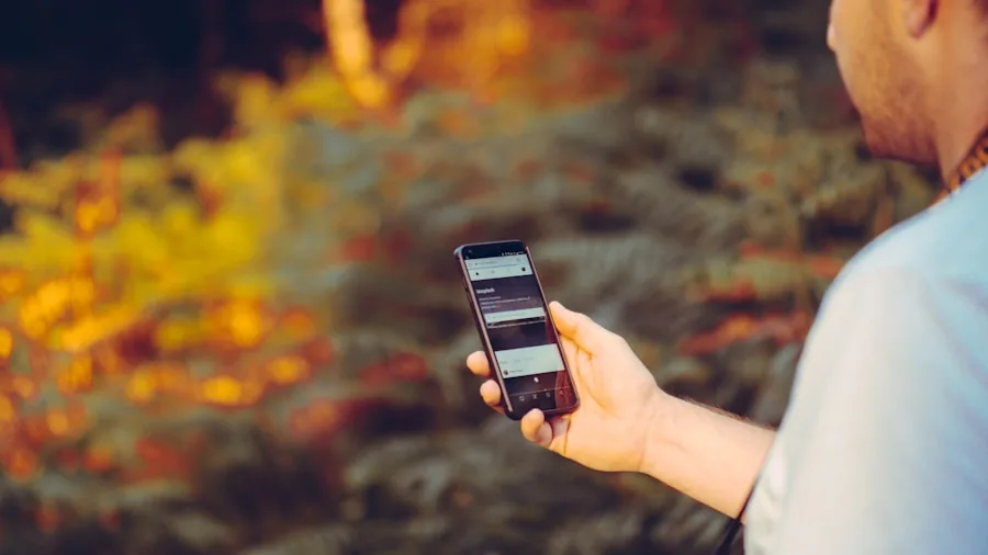 The %product_count% Best Samsung Phones 2 Person viewing smartphone screen in bright outdoor sunlight, testing display visibility and readability