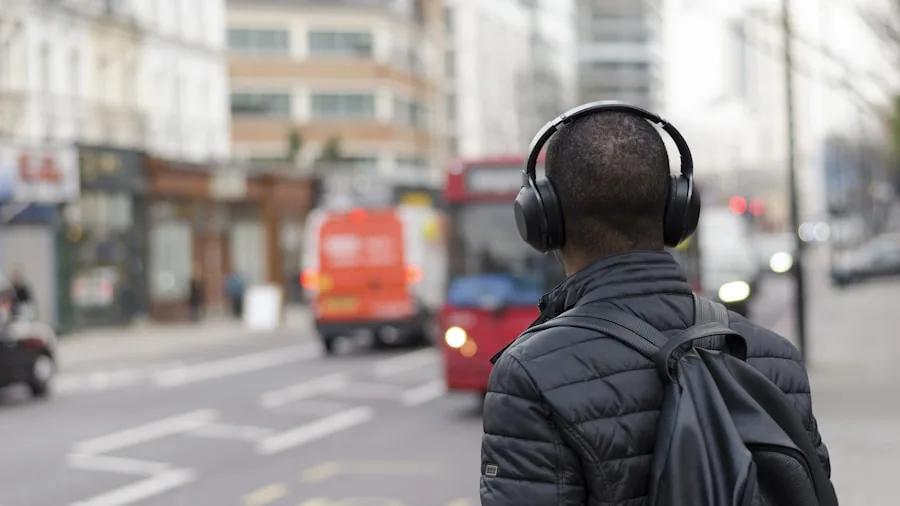 The %product_count% Best ANC Headphones 2 Person wearing headphones on public transportation enjoying music during daily commute