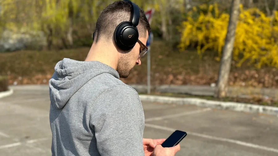 The %product_count% Best Wireless Earbuds 6 Person wearing wireless earbuds while commuting or exercising outdoors in natural daylight