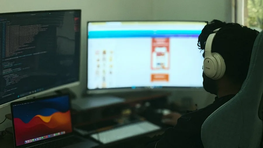 The %product_count% Best AM5 Motherboards 4 Person working at a desk with computer setup, focused on technology workspace and productivity