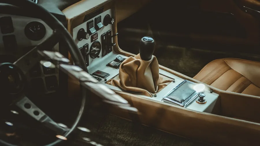 premium car interior tan leather wood
