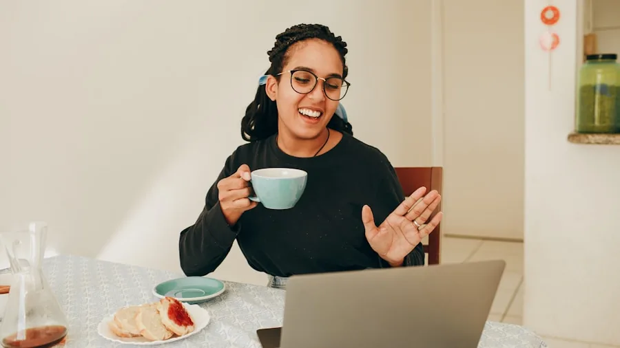 The %product_count% Best Noise Cancelling Headphones 6 Professional taking a video call while working from home office setup