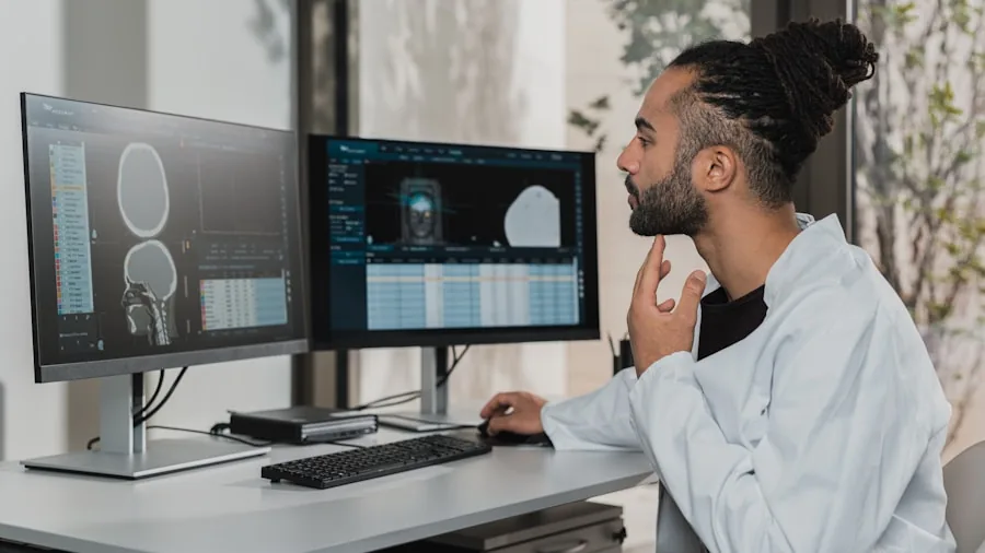 The %product_count% Best 1440p Monitors 2 Professional workspace with dual monitors displaying detailed content for productive multitasking