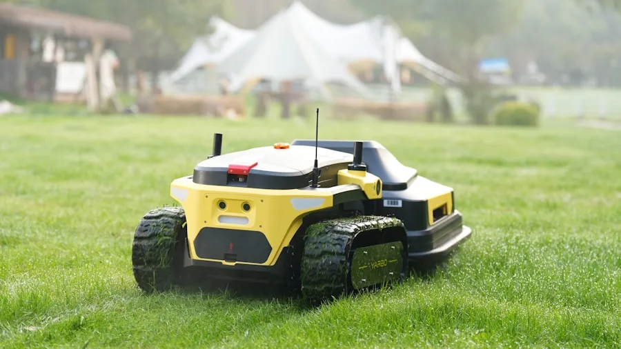 Low Maintenance Garden Design: Four Science Backed Strategies for Busy Gardeners 3 robot lawn mower cutting grass