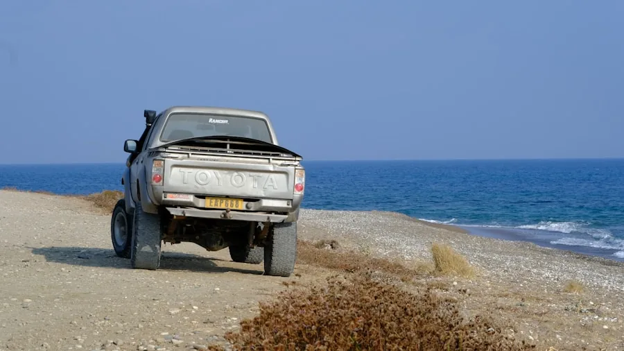 The %product_count% Best Truck Bed Covers 2 Rugged truck parked near coastal area showing weather resistance and durability in outdoor environment