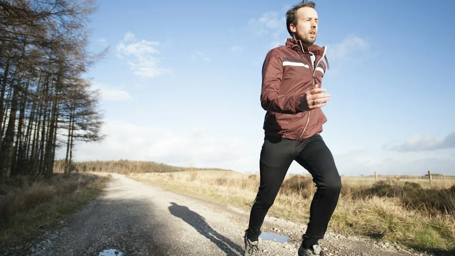 runner doing light jog outdoors