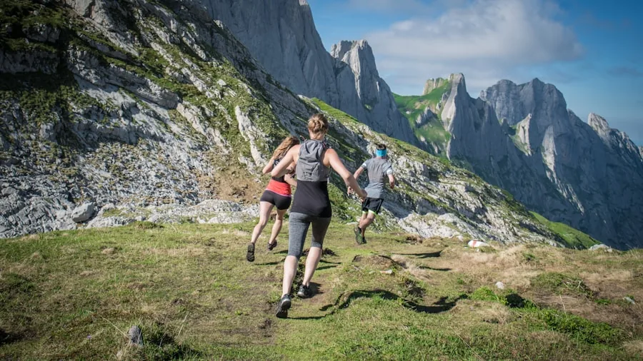 runner sprinting outdoor trail