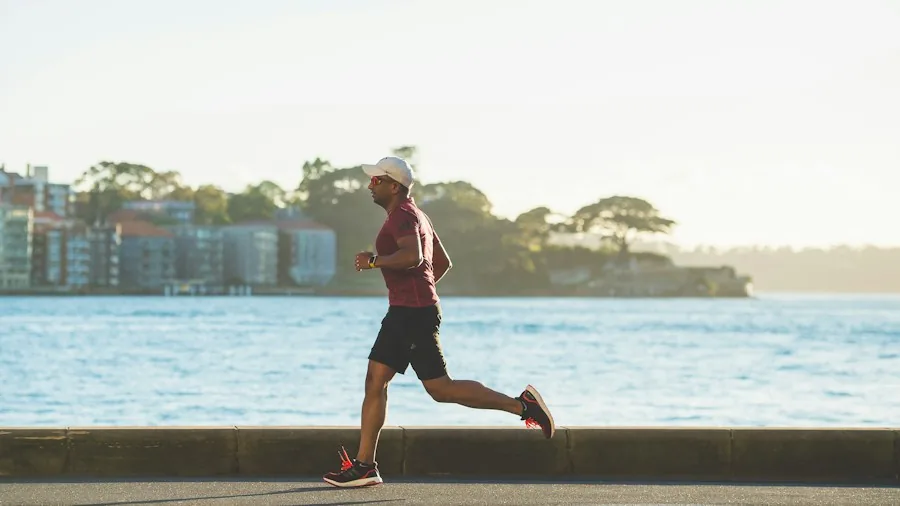 runner transitioning from workout to daily activities