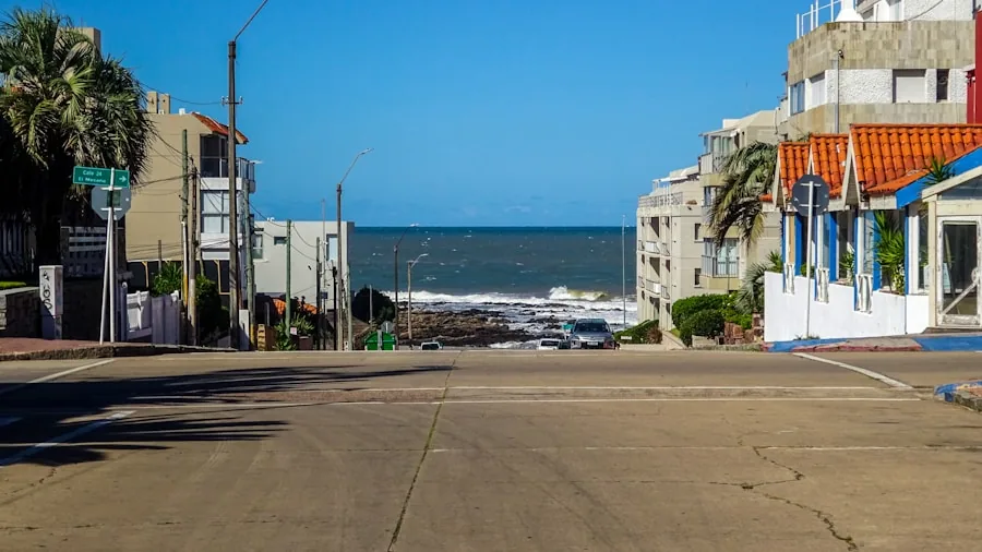 seaside town coastal street hiking