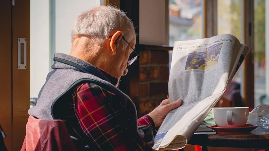 The %product_count% Best Blood Pressure Monitors 6 Senior person reading text with clear vision, demonstrating importance of readable displays