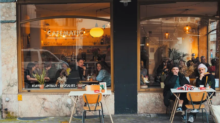 small format coffee restaurant exterior