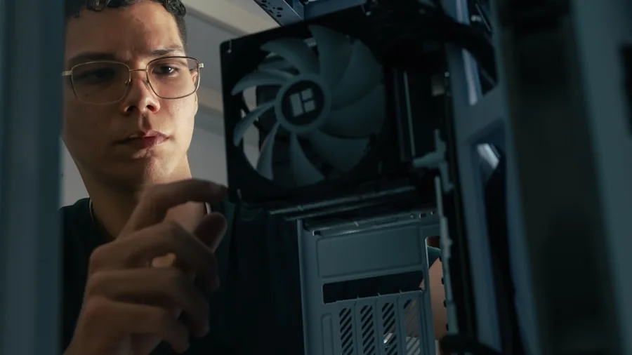 The %product_count% Best DDR5 RAM 4 Someone checking computer temperature monitoring during intense computing work