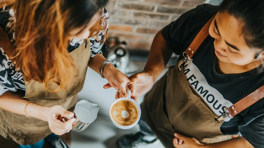 team baristas working together