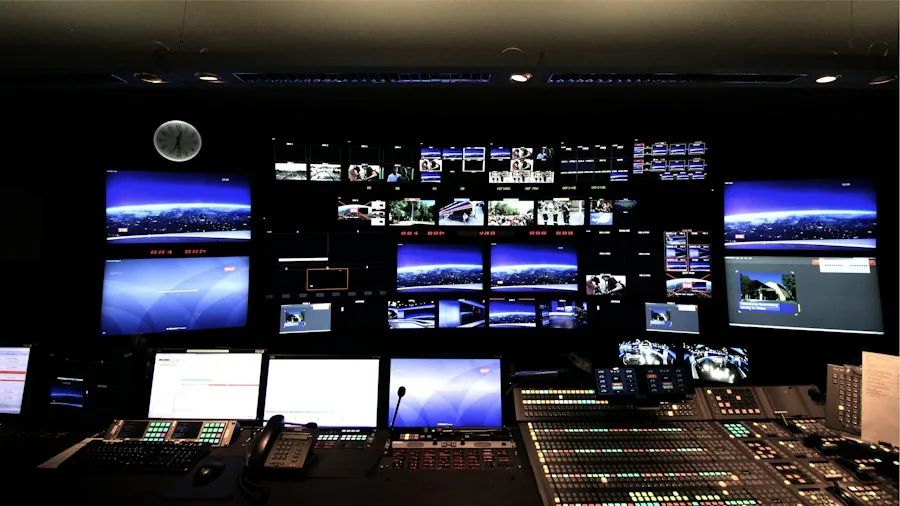 TV studio broadcast control
