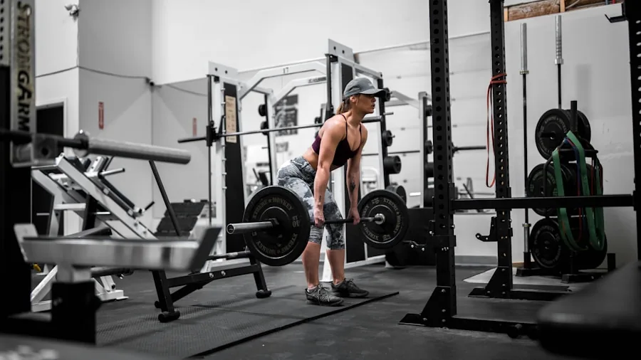 woman exercising and doing weightlifting