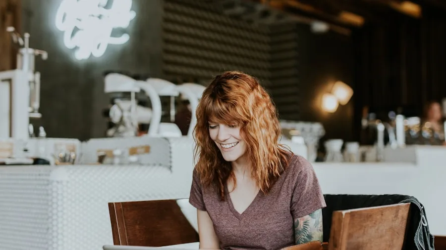 woman typing at affordable computer